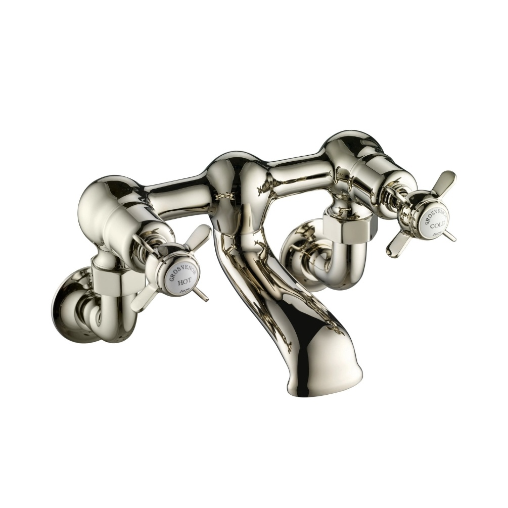 JTP Grosvenor Pinch Nickel Wall Mounted Bath Filler Cut Out